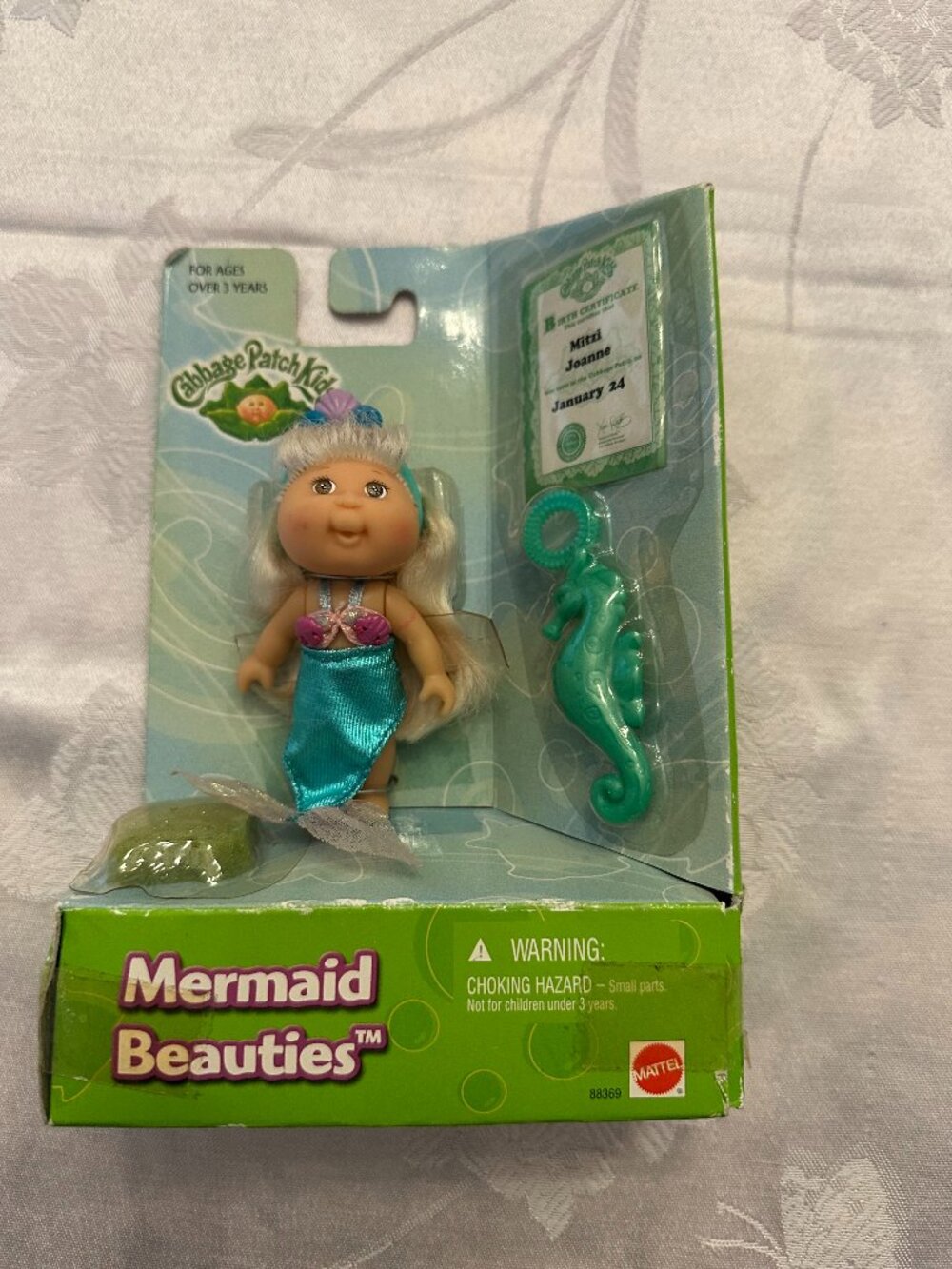 2009 Cabbage Patch Kids Mermaid Beauties Mitzi Joanne Doll Mattel NIB